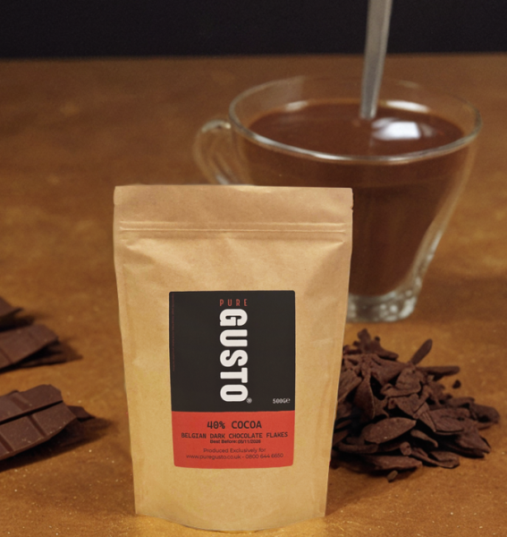 Belgian Dark 40% Chocolate Flake Shavings - Coffee Supplies