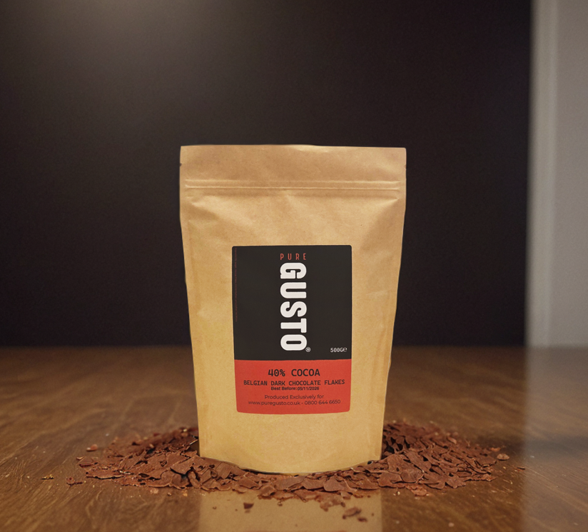 Belgian Dark 40% Chocolate Flake Shavings - Coffee Supplies